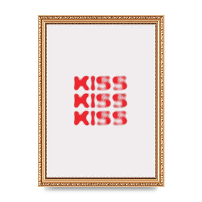 Kiss Kiss Kiss" Art For The Home - A4 framed
