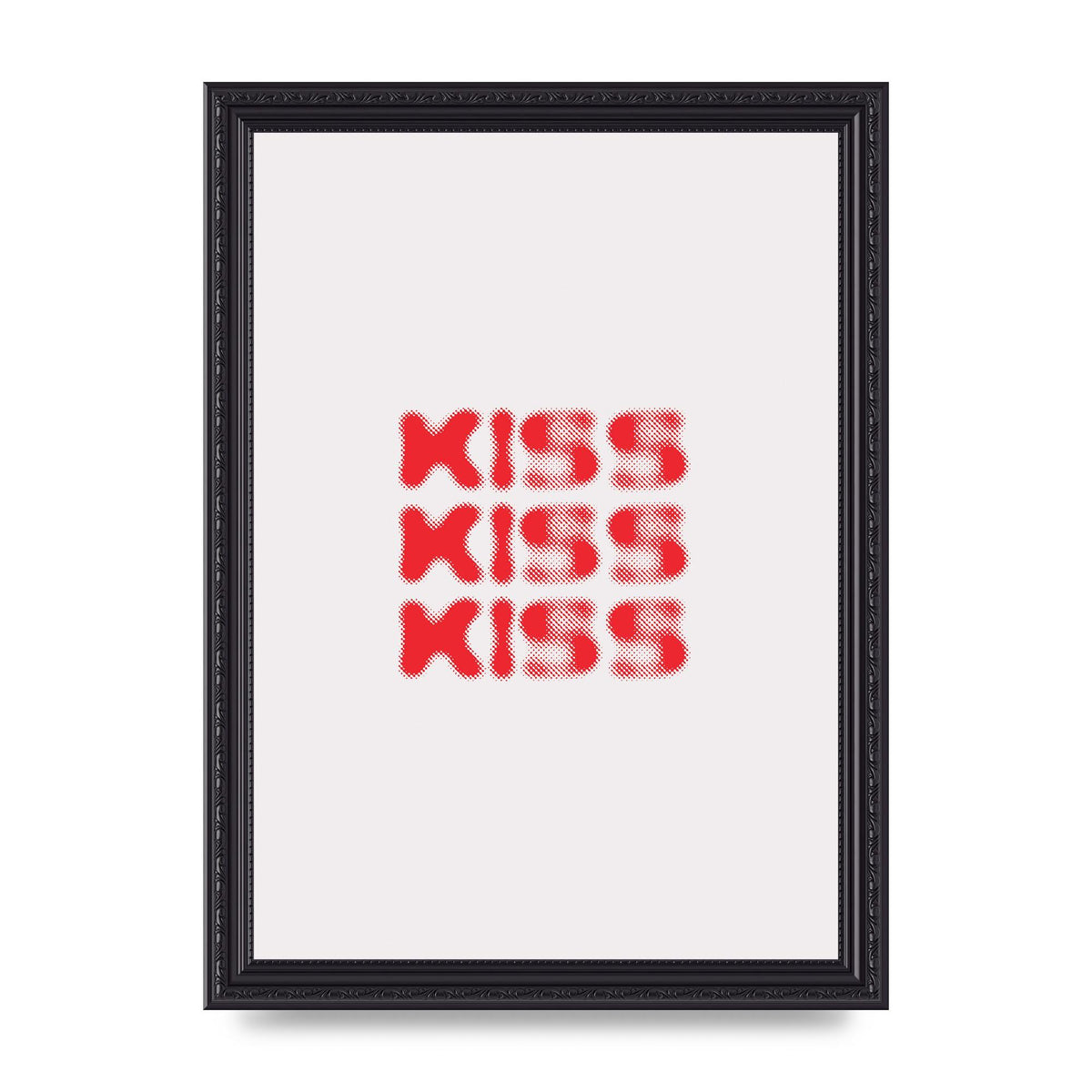 Kiss Kiss Kiss" Art For The Home - A4 framed