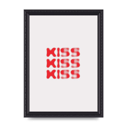 Kiss Kiss Kiss" Art For The Home - A4 framed