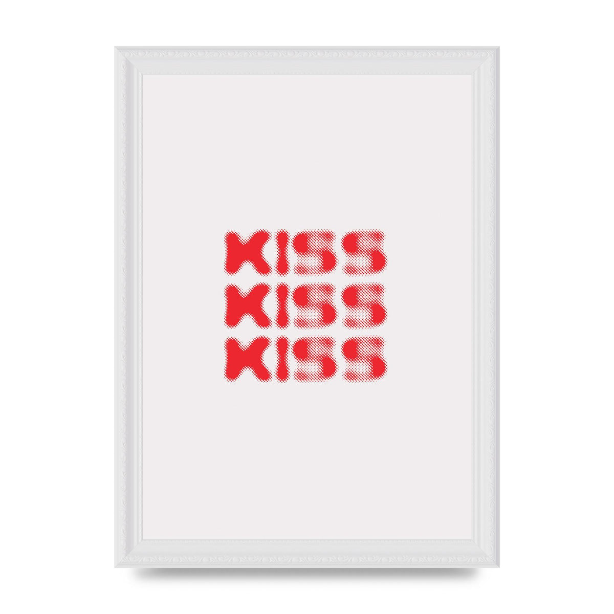 Kiss Kiss Kiss" Art For The Home - A4 framed