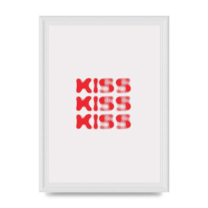 Kiss Kiss Kiss" Art For The Home - A4 framed