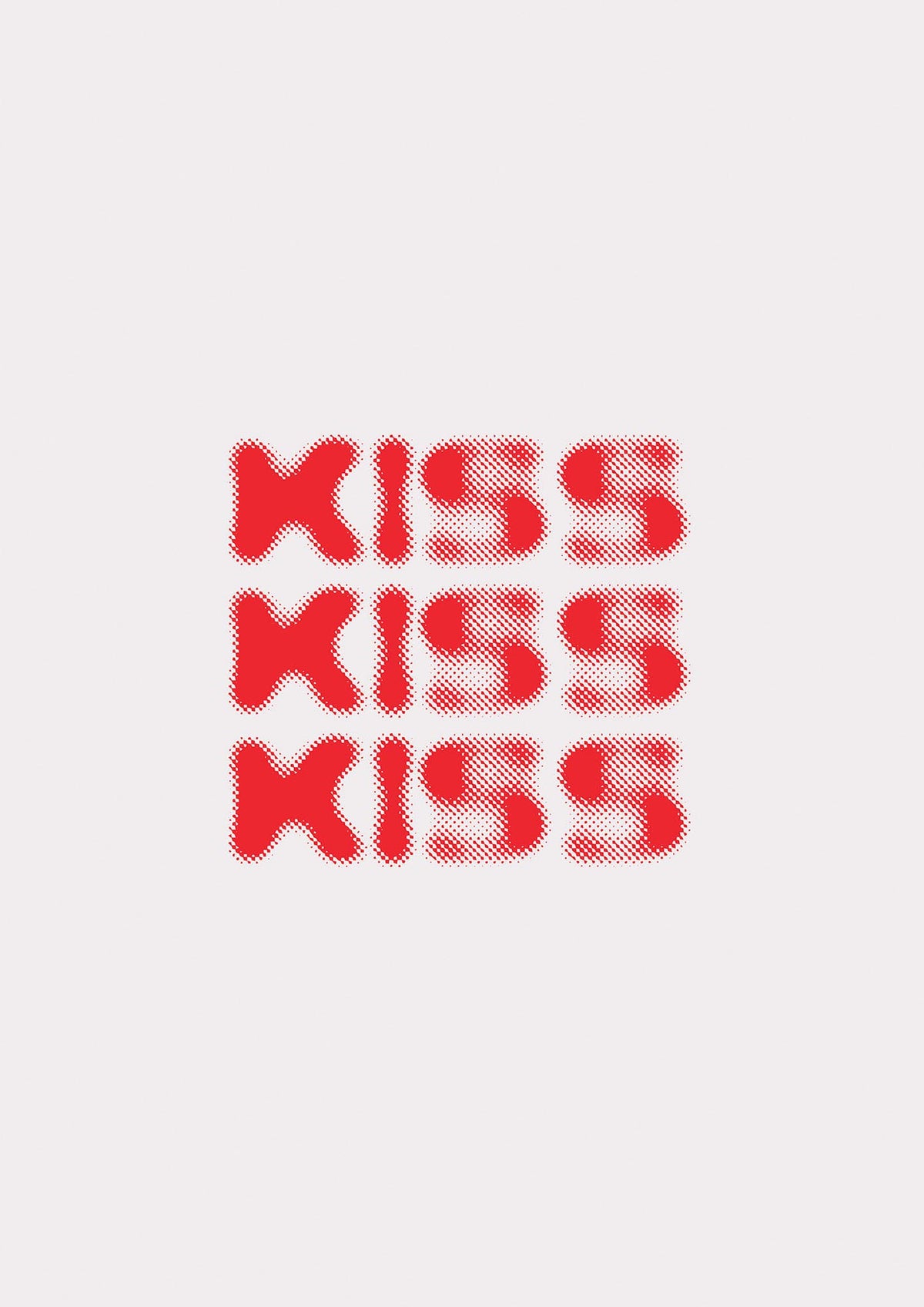 Kiss Kiss Kiss" Art For The Home - detail