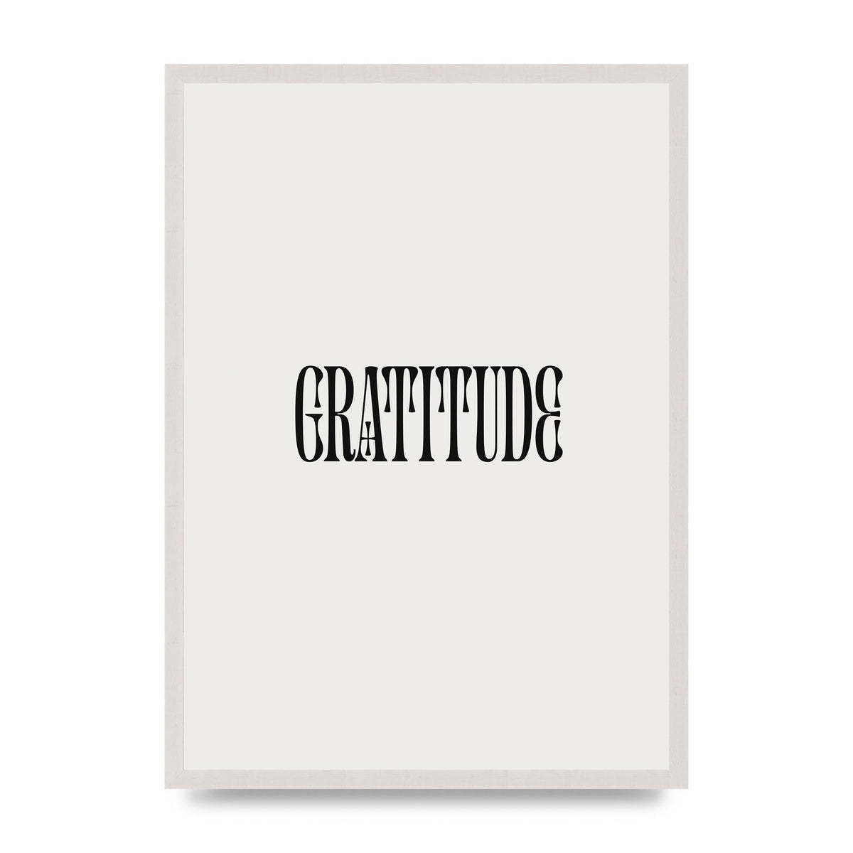 Gratitude Inspirational Quote Wall Art - A2 framed