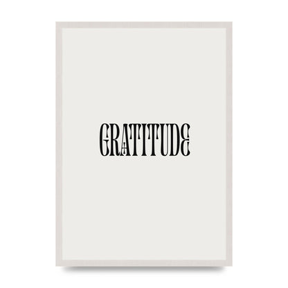 Gratitude Inspirational Quote Wall Art - A2 framed