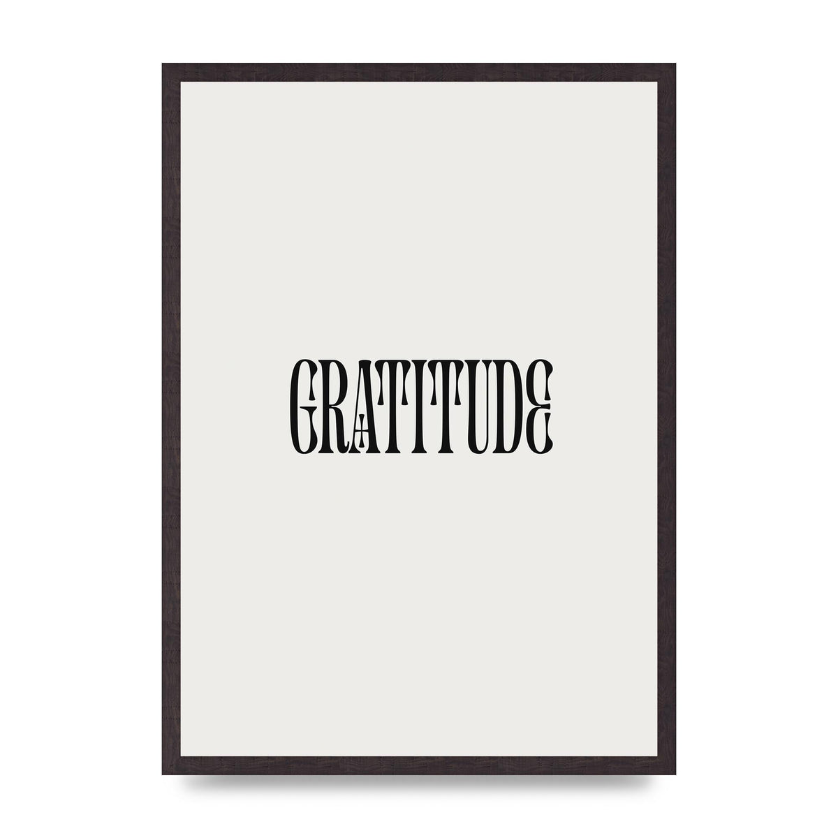 Gratitude Inspirational Quote Wall Art - A2 framed