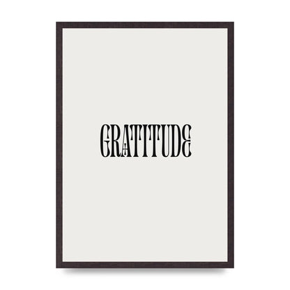 Gratitude Inspirational Quote Wall Art - A2 framed