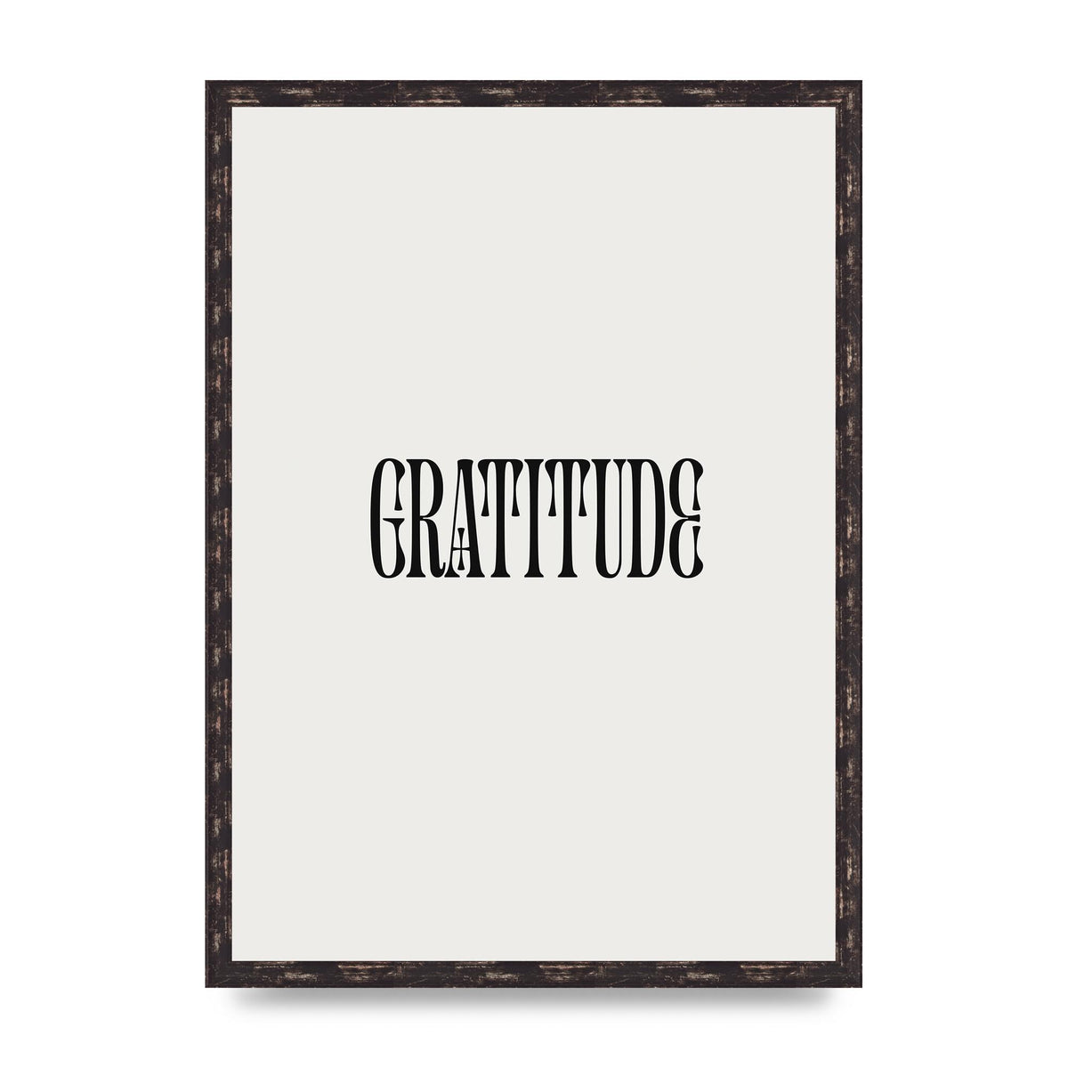 Gratitude Inspirational Quote Wall Art - A2 framed