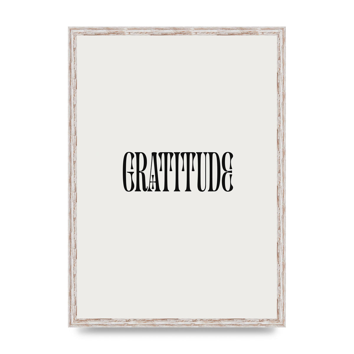 Gratitude Inspirational Quote Wall Art - A2 framed