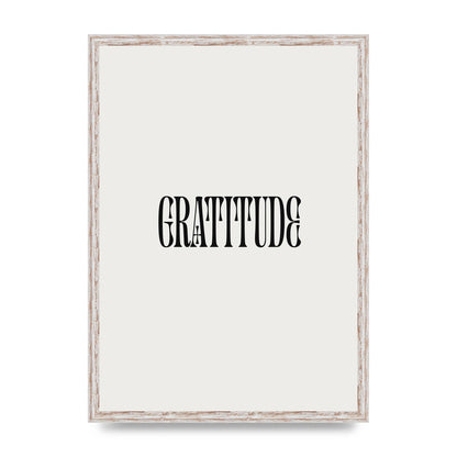 Gratitude Inspirational Quote Wall Art - A2 framed