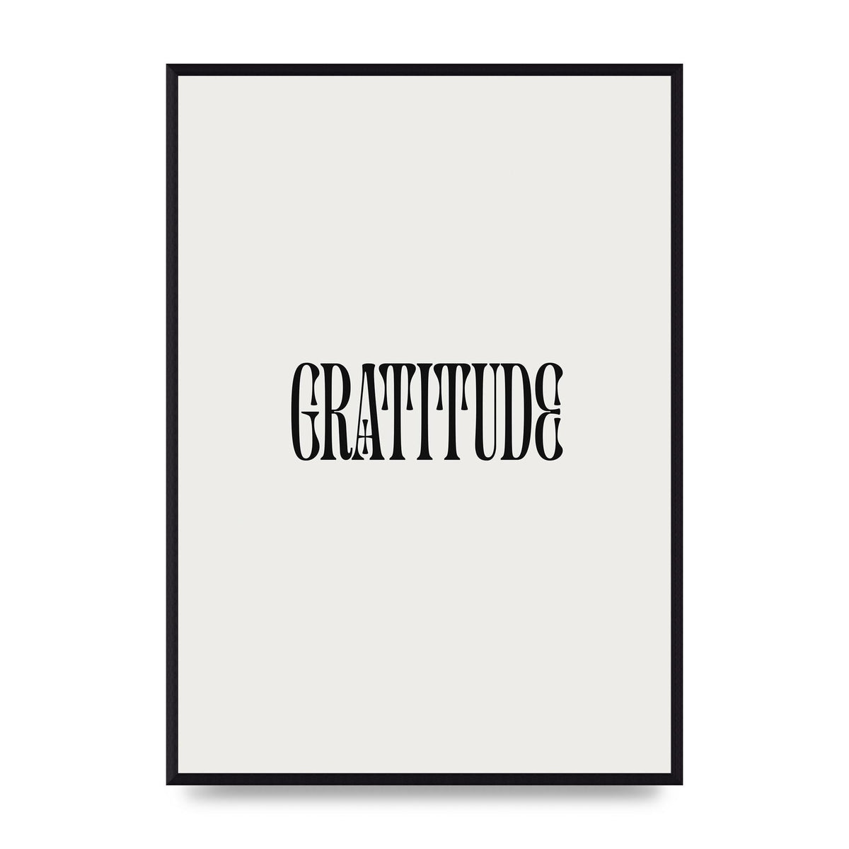 Gratitude Inspirational Quote Wall Art - A2 framed
