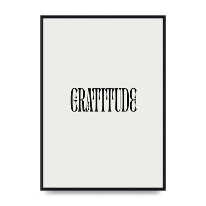 Gratitude Inspirational Quote Wall Art - A2 framed