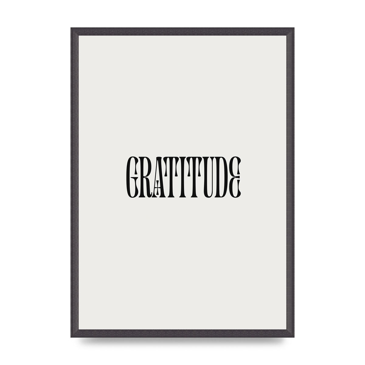 Gratitude Inspirational Quote Wall Art - A2 framed