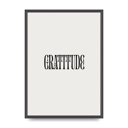 Gratitude Inspirational Quote Wall Art - A2 framed