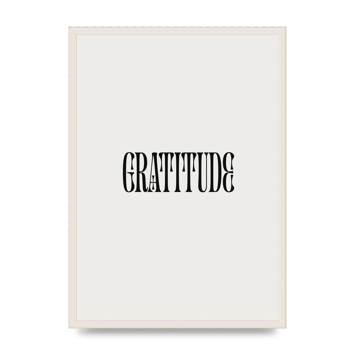 Gratitude Inspirational Quote Wall Art - A2 framed
