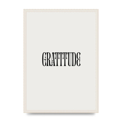 Gratitude Inspirational Quote Wall Art - A2 framed