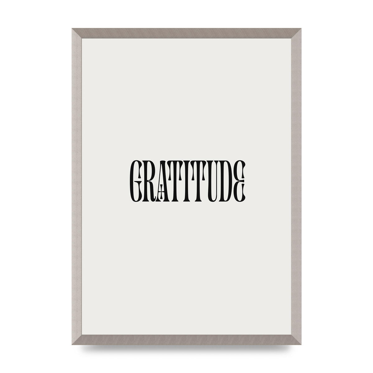 Gratitude Inspirational Quote Wall Art - A2 framed