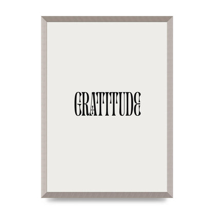Gratitude Inspirational Quote Wall Art - A2 framed
