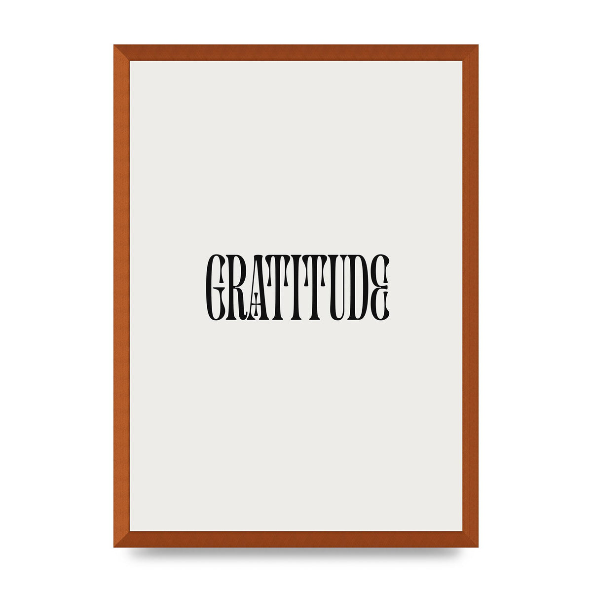 Gratitude Inspirational Quote Wall Art - A2 framed