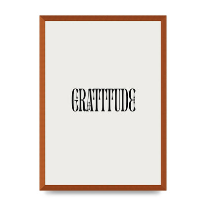 Gratitude Inspirational Quote Wall Art - A2 framed