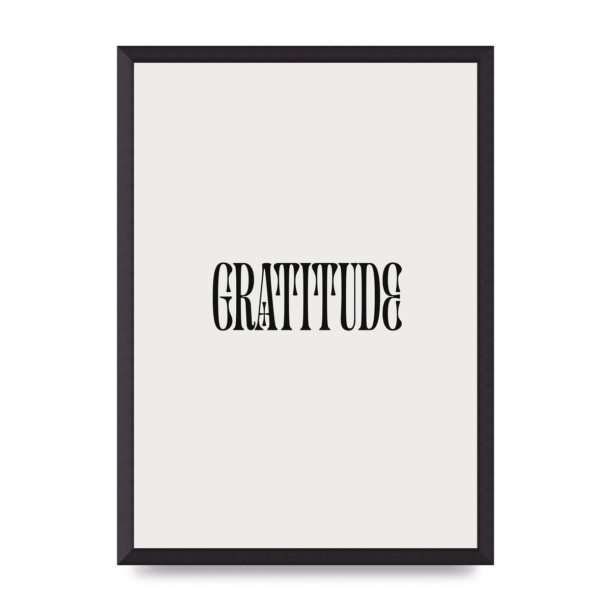 Gratitude Inspirational Quote Wall Art - A2 framed