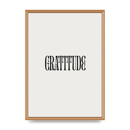 Gratitude Inspirational Quote Wall Art - A2 framed