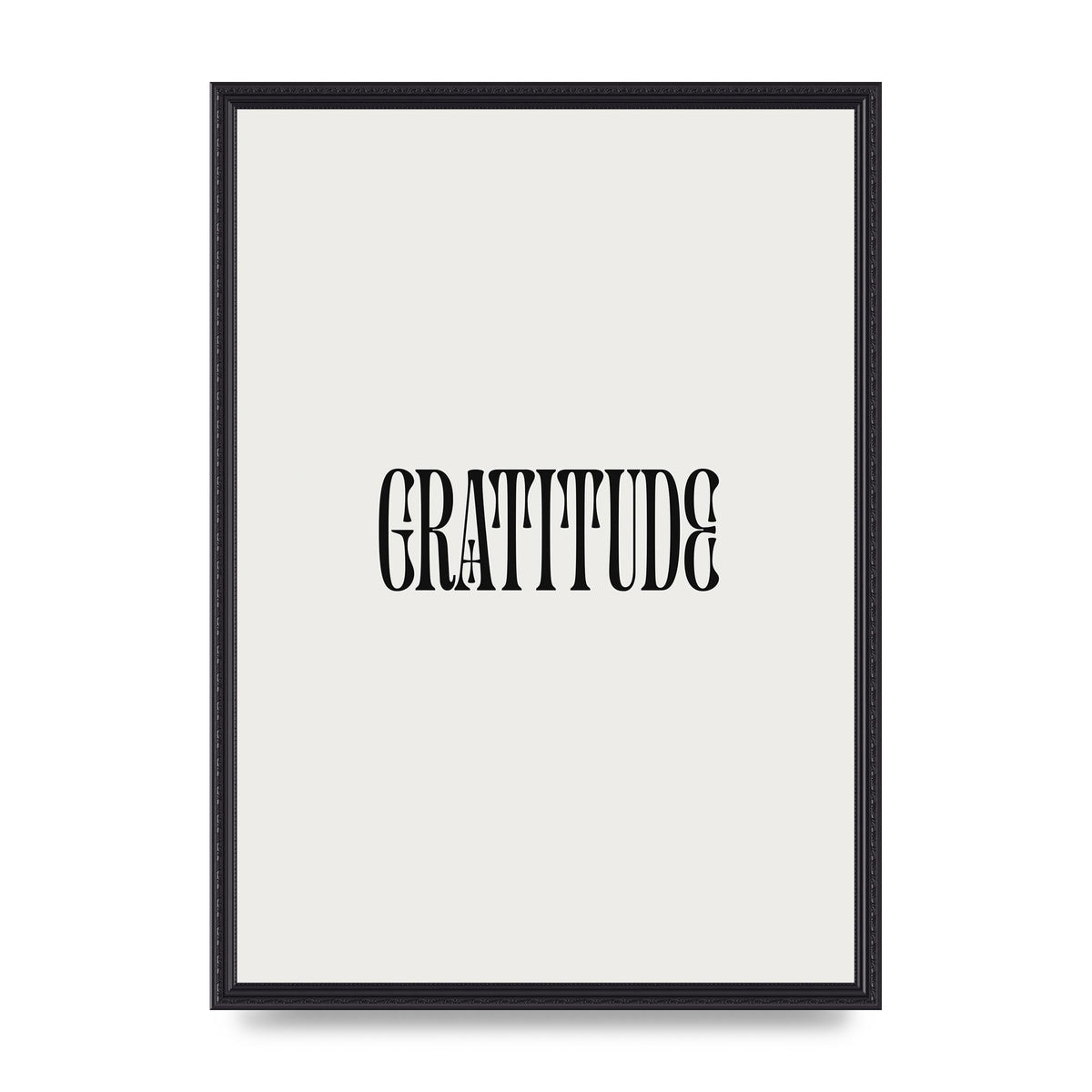 Gratitude Inspirational Quote Wall Art - A2 framed