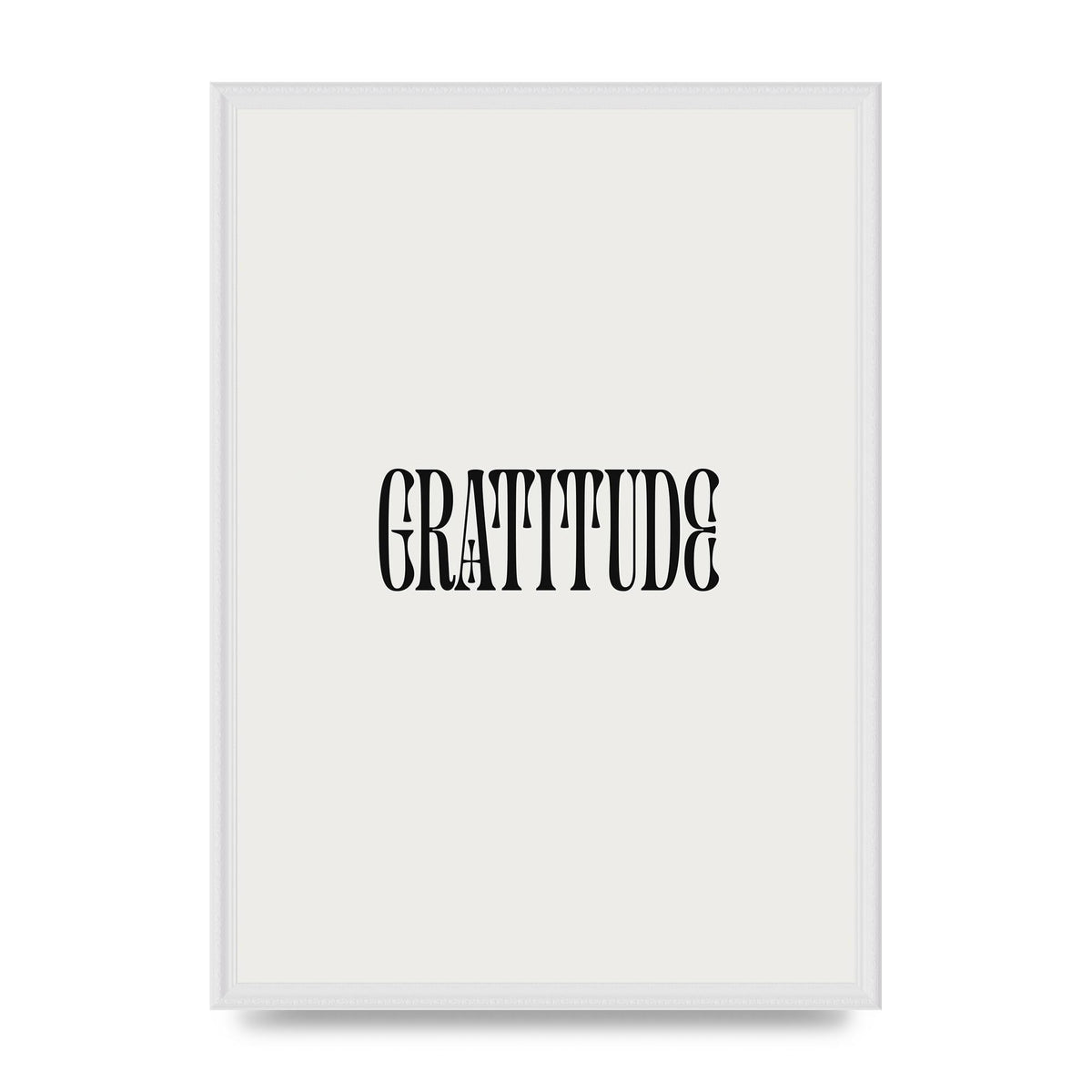 Gratitude Inspirational Quote Wall Art - A2 framed