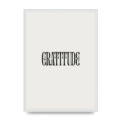 Gratitude Inspirational Quote Wall Art - A2 framed