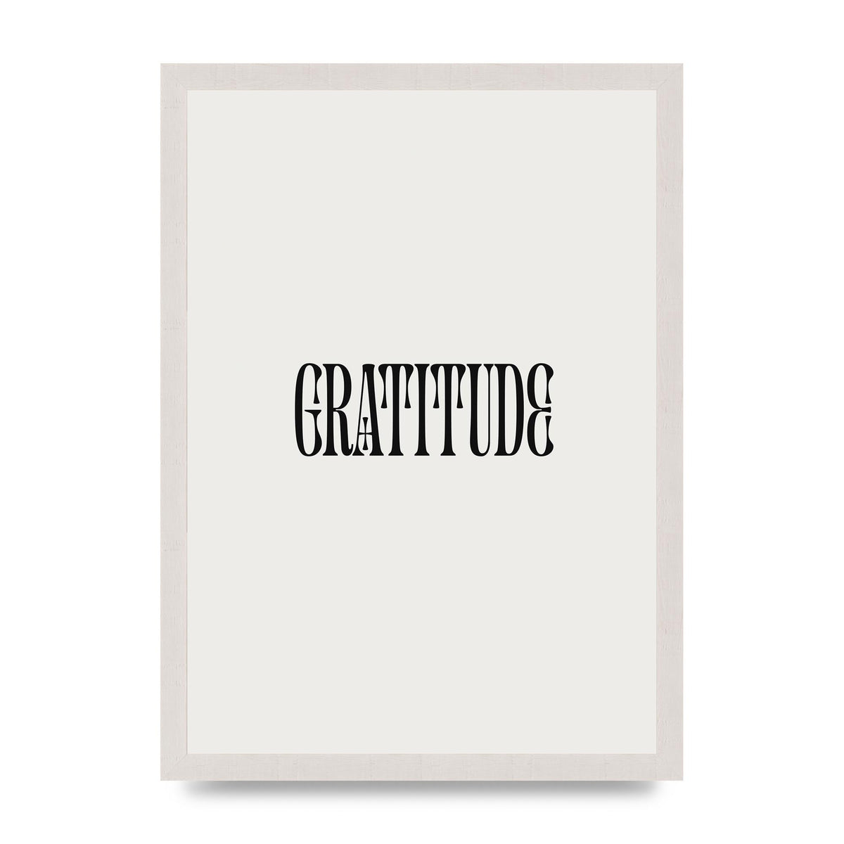 Gratitude Inspirational Quote Wall Art - A3 framed