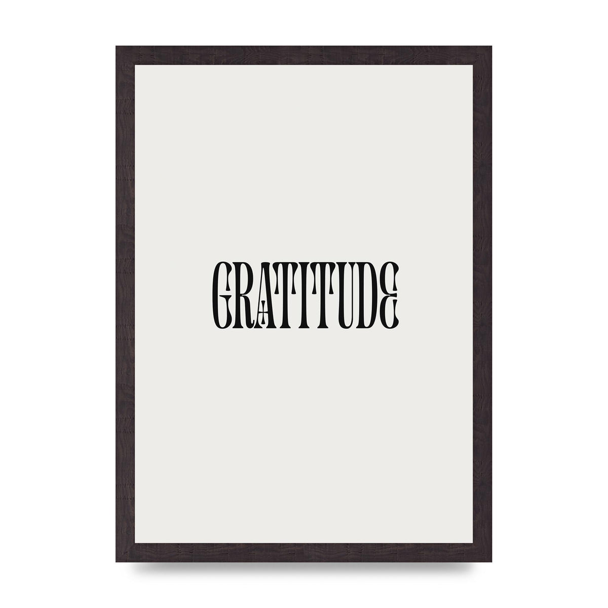 Gratitude Inspirational Quote Wall Art - A3 framed