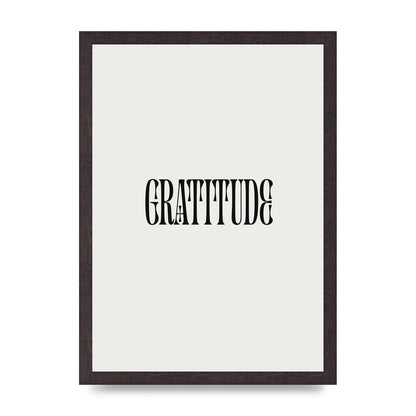 Gratitude Inspirational Quote Wall Art - A3 framed