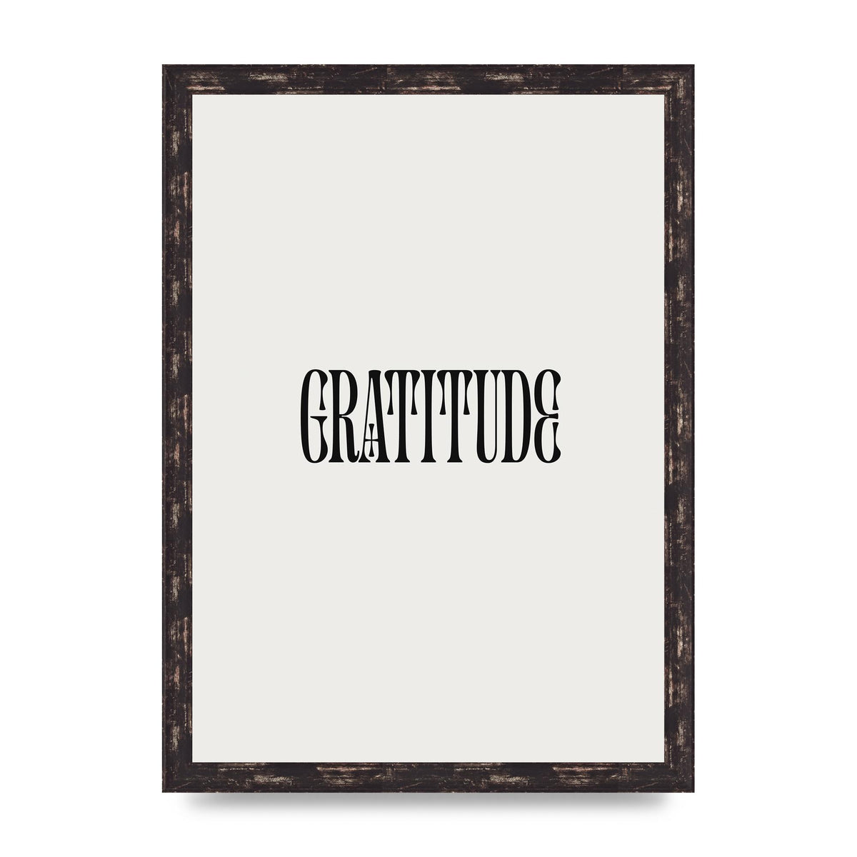 Gratitude Inspirational Quote Wall Art - A3 framed