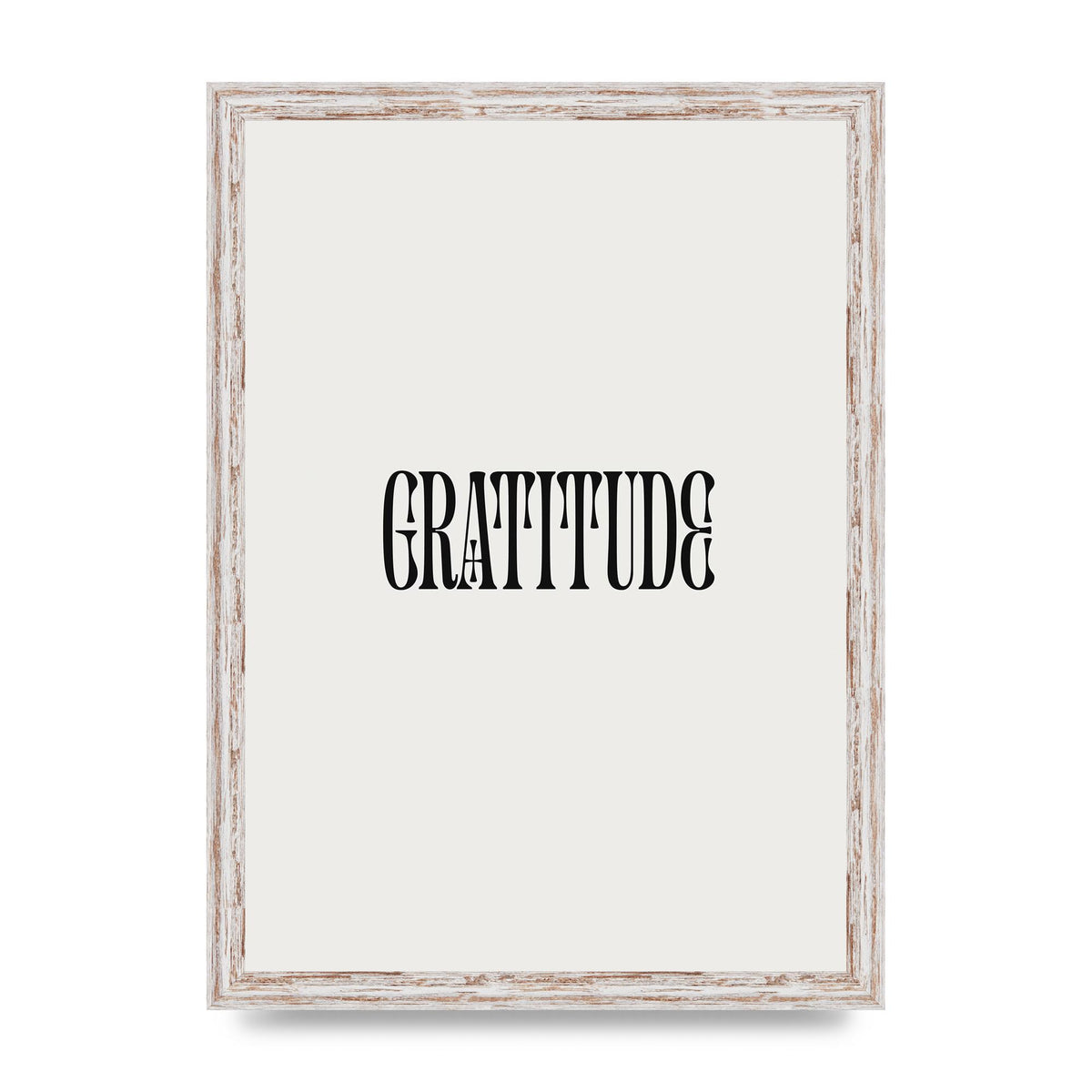 Gratitude Inspirational Quote Wall Art - A3 framed