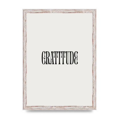 Gratitude Inspirational Quote Wall Art - A3 framed
