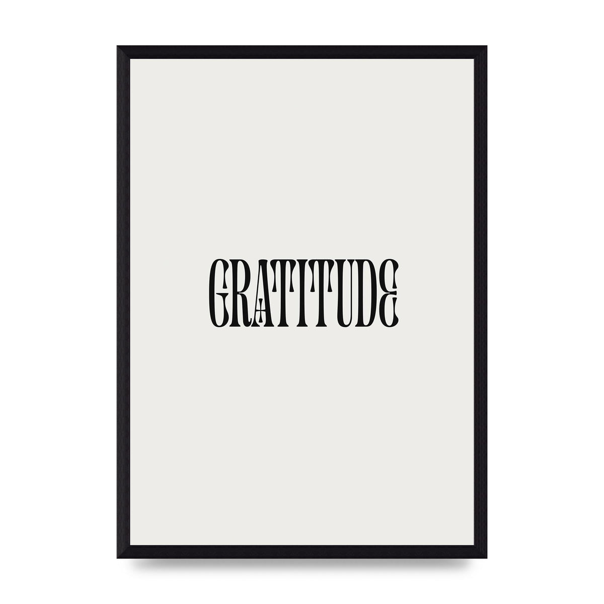 Gratitude Inspirational Quote Wall Art - A3 framed
