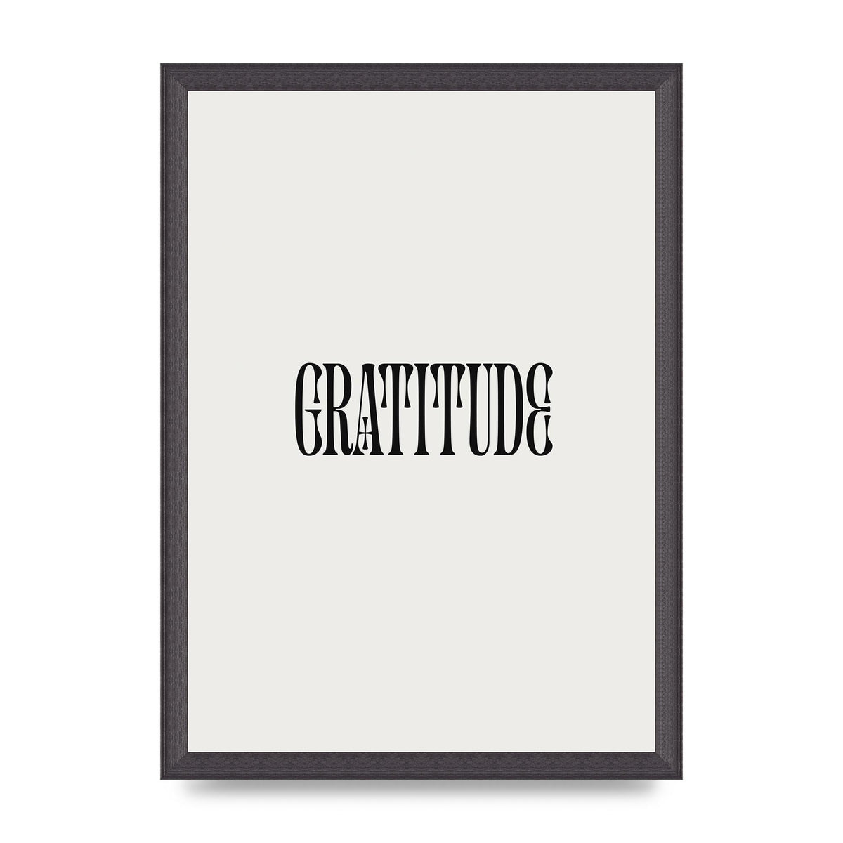 Gratitude Inspirational Quote Wall Art - A3 framed
