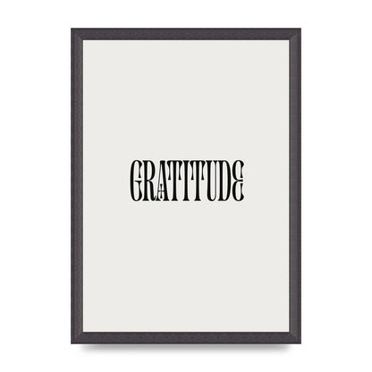 Gratitude Inspirational Quote Wall Art - A3 framed