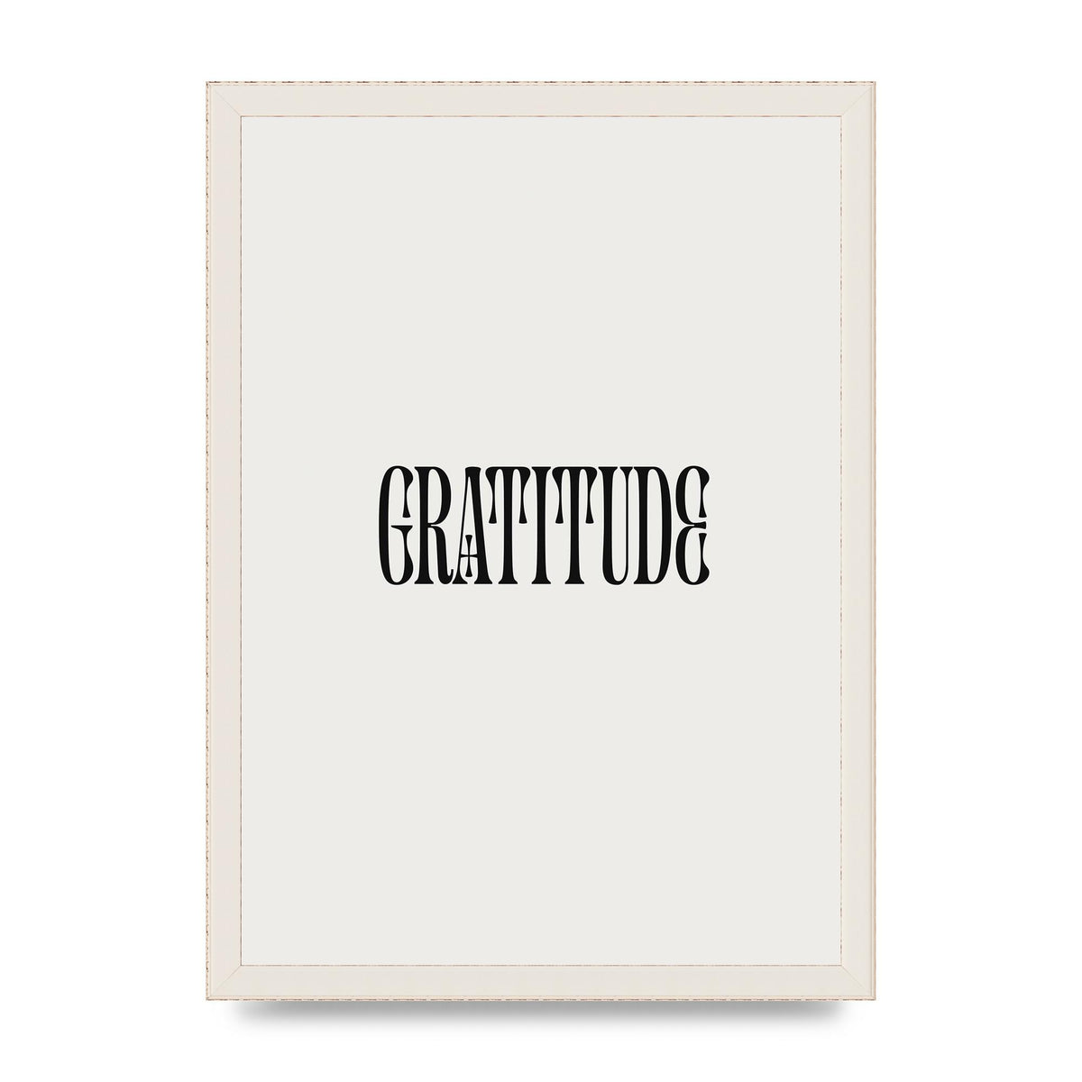Gratitude Inspirational Quote Wall Art - A3 framed