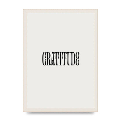 Gratitude Inspirational Quote Wall Art - A3 framed