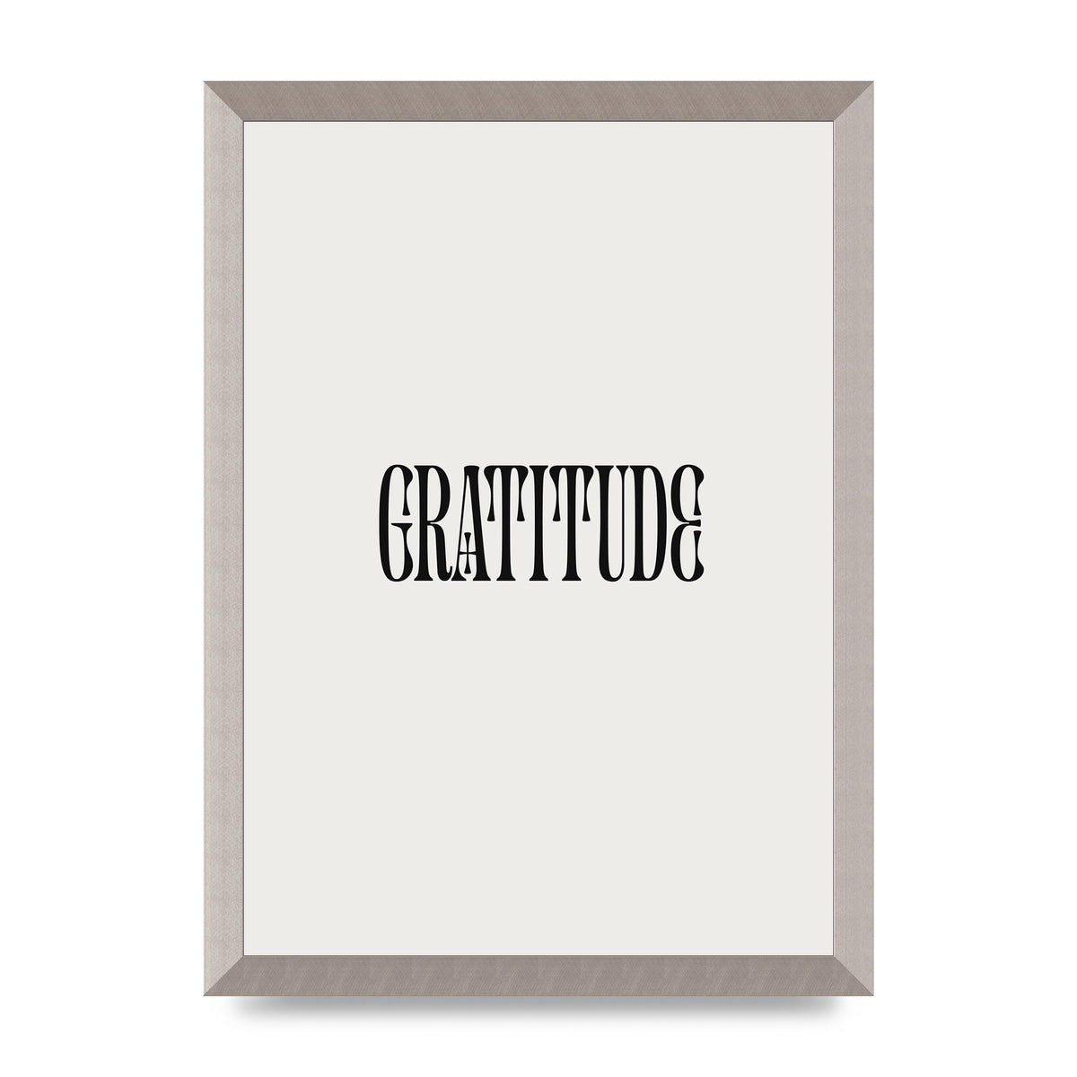 Gratitude Inspirational Quote Wall Art - A3 framed