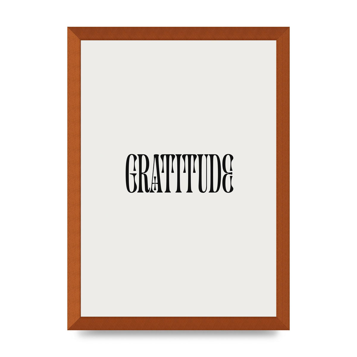 Gratitude Inspirational Quote Wall Art - A3 framed
