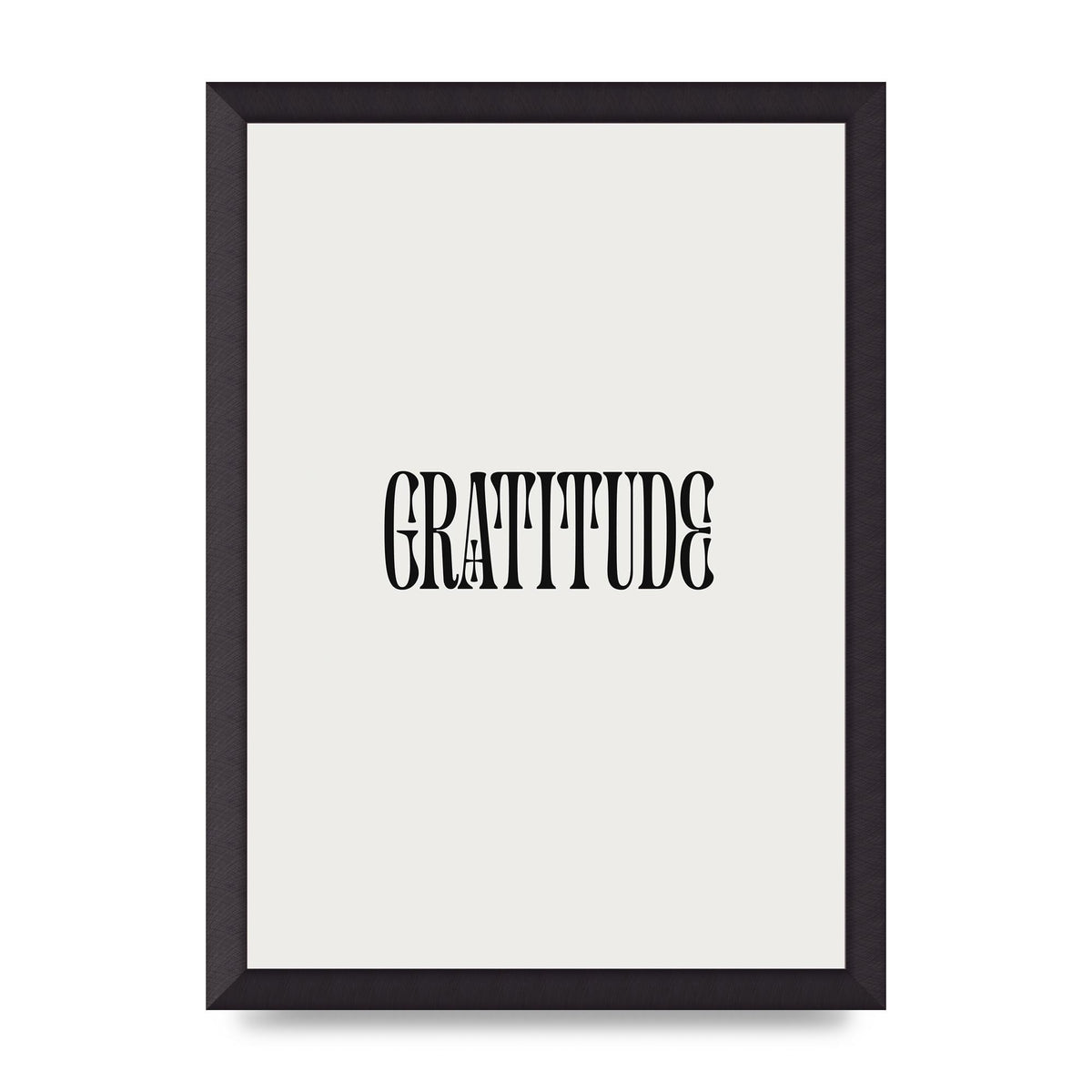 Gratitude Inspirational Quote Wall Art - A3 framed