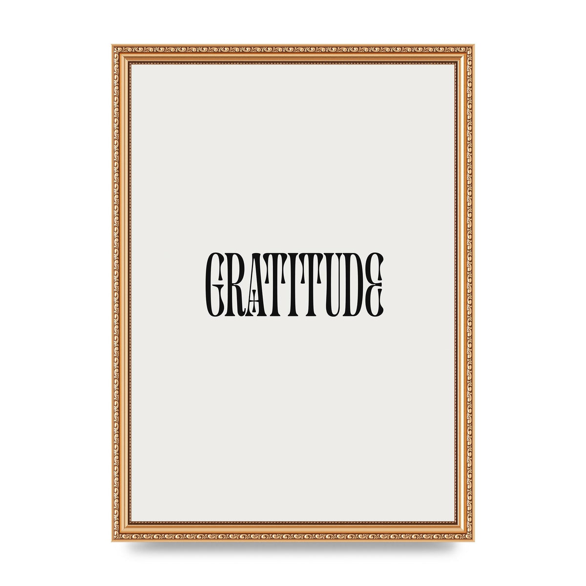 Gratitude Inspirational Quote Wall Art - A3 framed