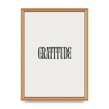 Gratitude Inspirational Quote Wall Art - A3 framed