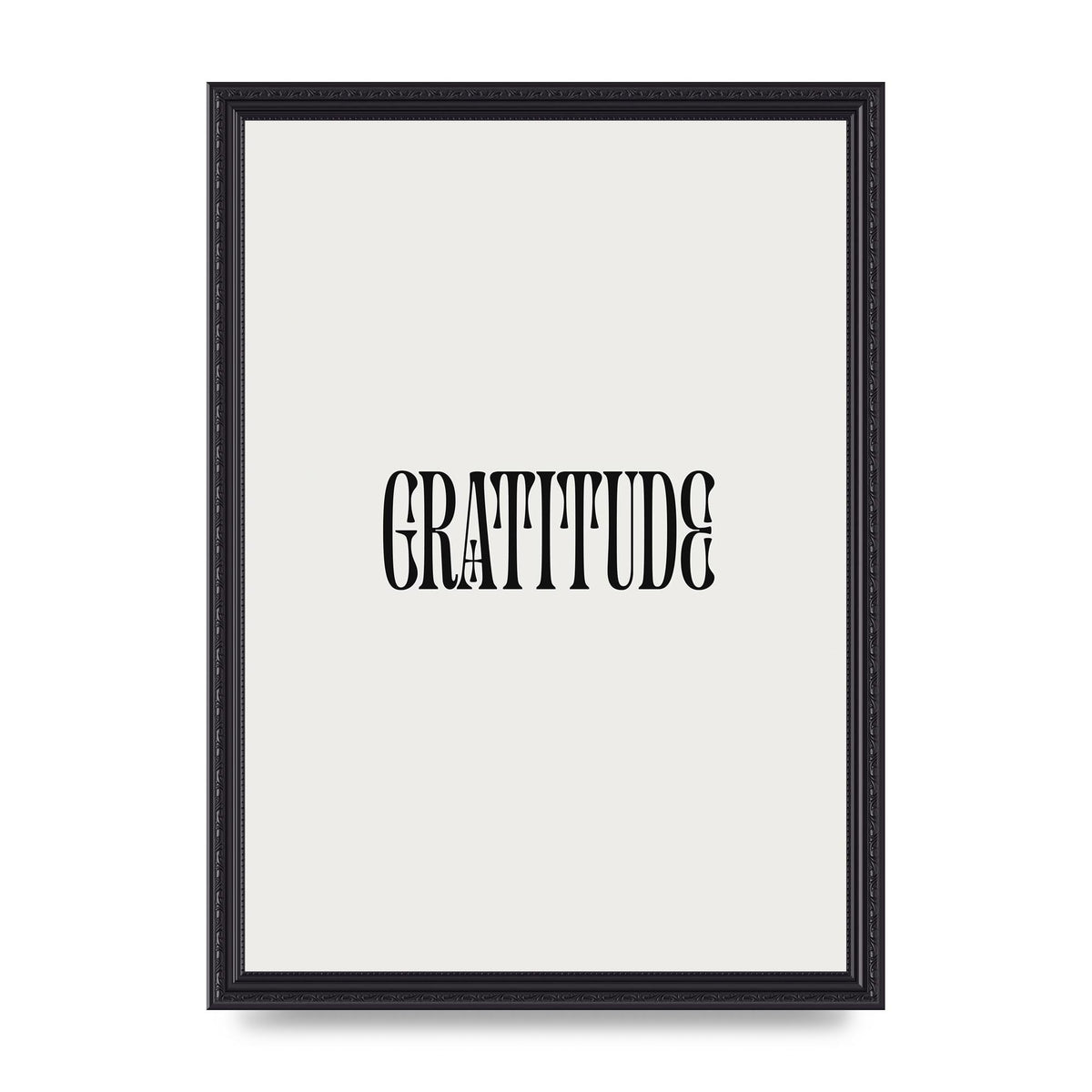 Gratitude Inspirational Quote Wall Art - A3 framed