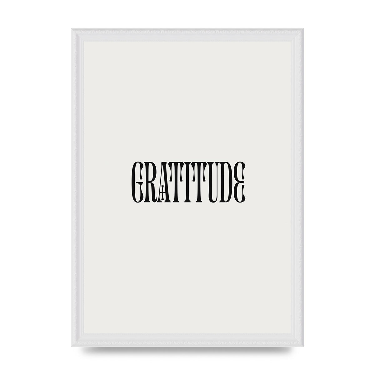 Gratitude Inspirational Quote Wall Art - A3 framed