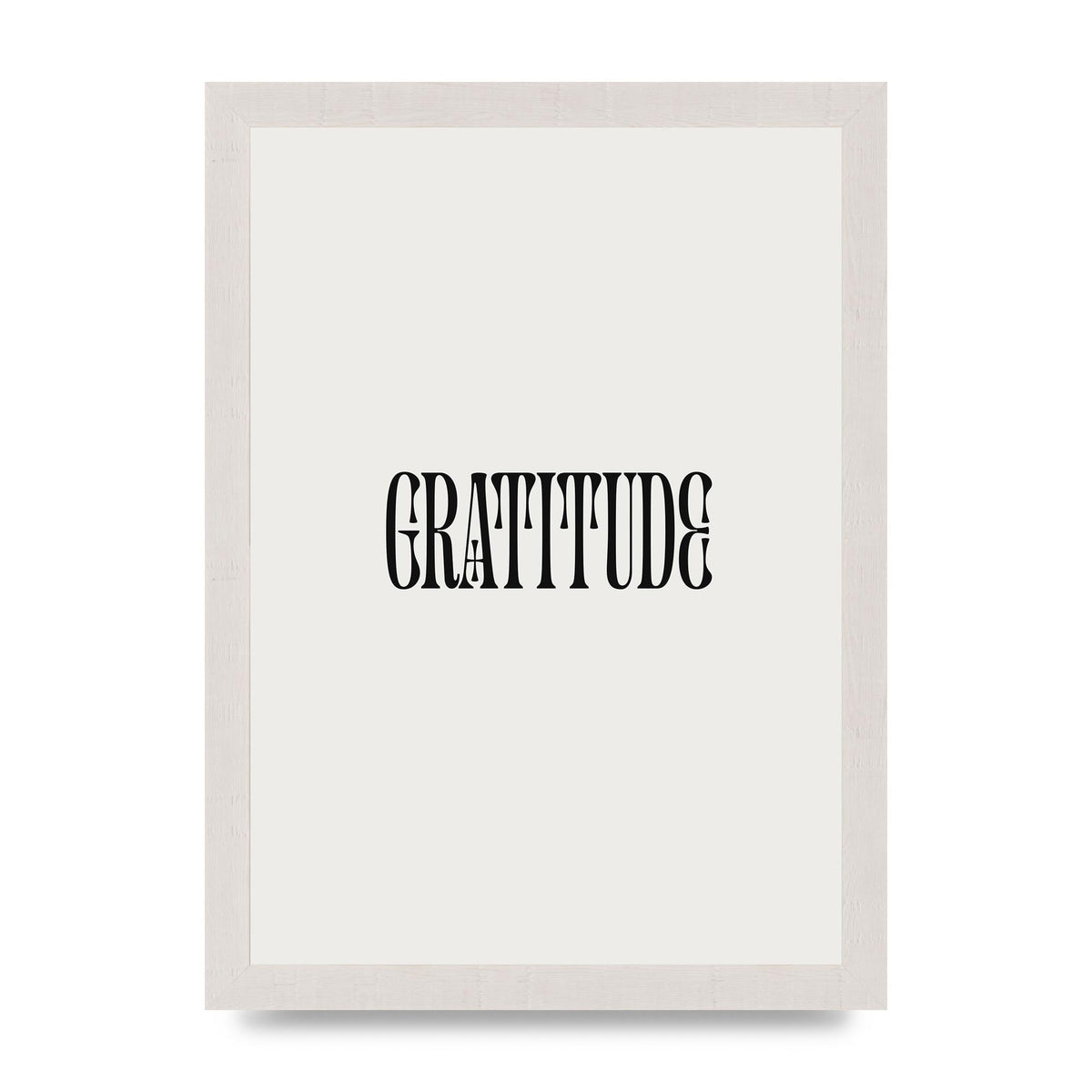 Gratitude Inspirational Quote Wall Art - A4 framed