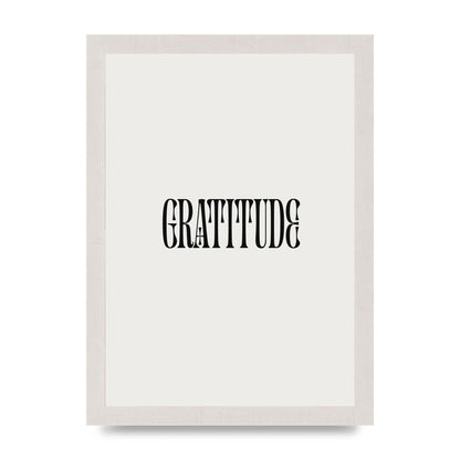 Gratitude Inspirational Quote Wall Art - A4 framed