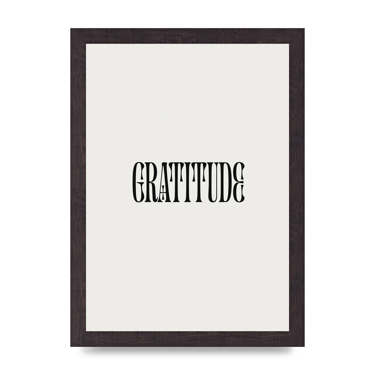 Gratitude Inspirational Quote Wall Art - A4 framed