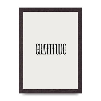 Gratitude Inspirational Quote Wall Art - A4 framed